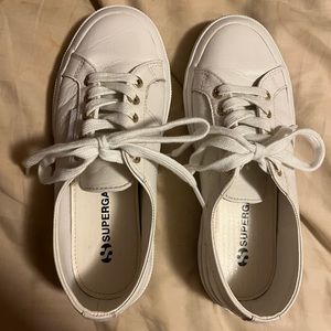 Superga Womens White Sneakers size 6